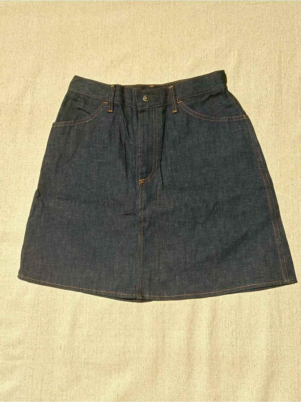 Vintage 60s Levi's White Tab A-Line Denim Mini Skirt